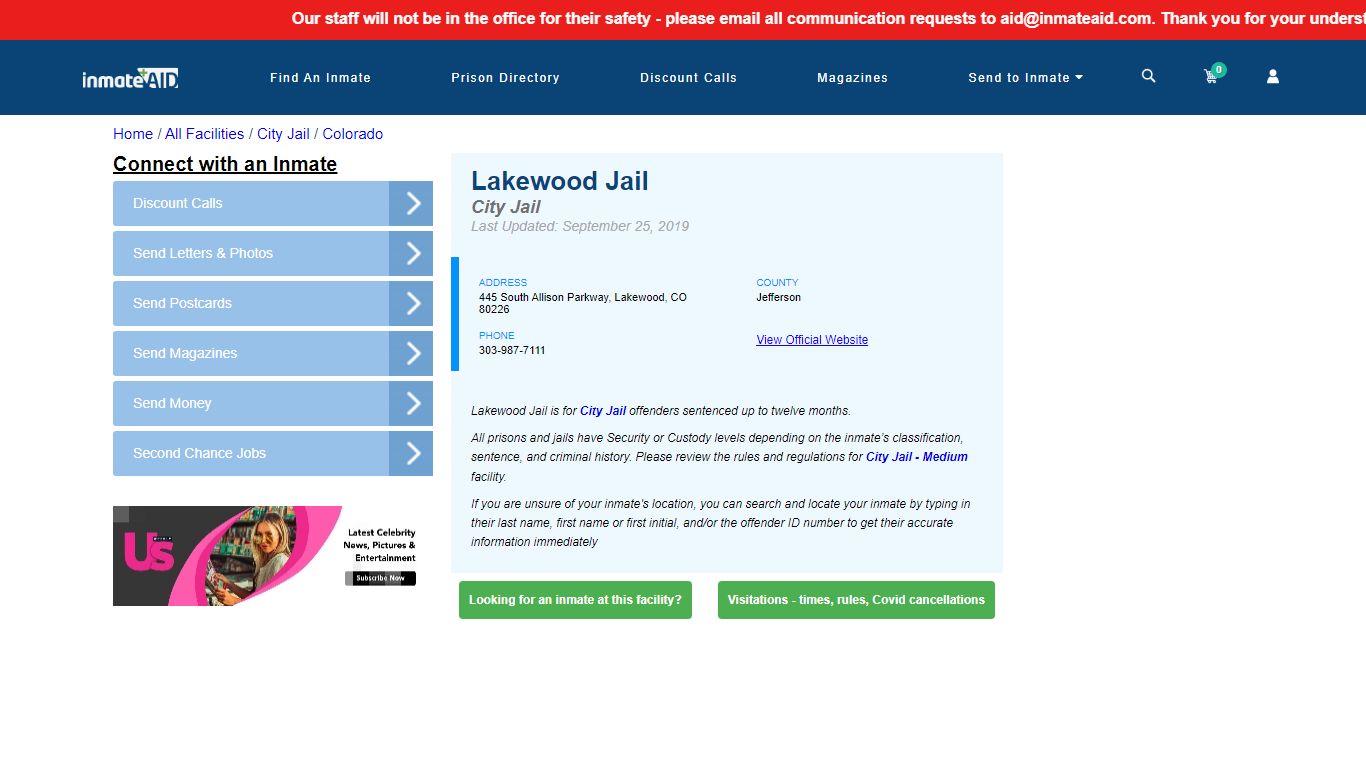 Lakewood Jail | Inmate Locator